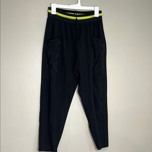 Fabletics Womens Sweatpants Sz L Black Joggers Drawstring Waist Pockets